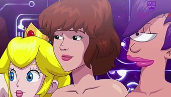 Futurama'Dan Harley Quinn Ve Leela, Oral Ve Penetrasyon Içeren 3d Toon Pornosunda.
