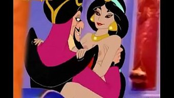 Aladdin Ve Sultan'In Sıcak Bir Videoda Çizgi Film Versiyonu