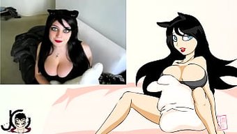 Hannah Minx Ve Bunny Jwow Ile Animasyonlu Striptiz