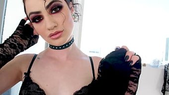 Lydia Black Small Tits Brunette Huge Cock Pov Blowjob All The Way Down Deepthroat Facefuck And Cum Swallow