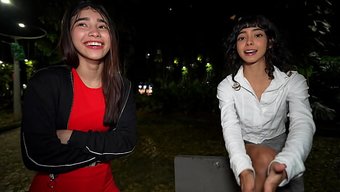 Parkta Ateşli Latin Cindy Luna Petite Ile Tanışıp Onu Eve Getirdik.